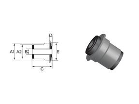 Bushing Type 17 - Shell With Flange Bushing
